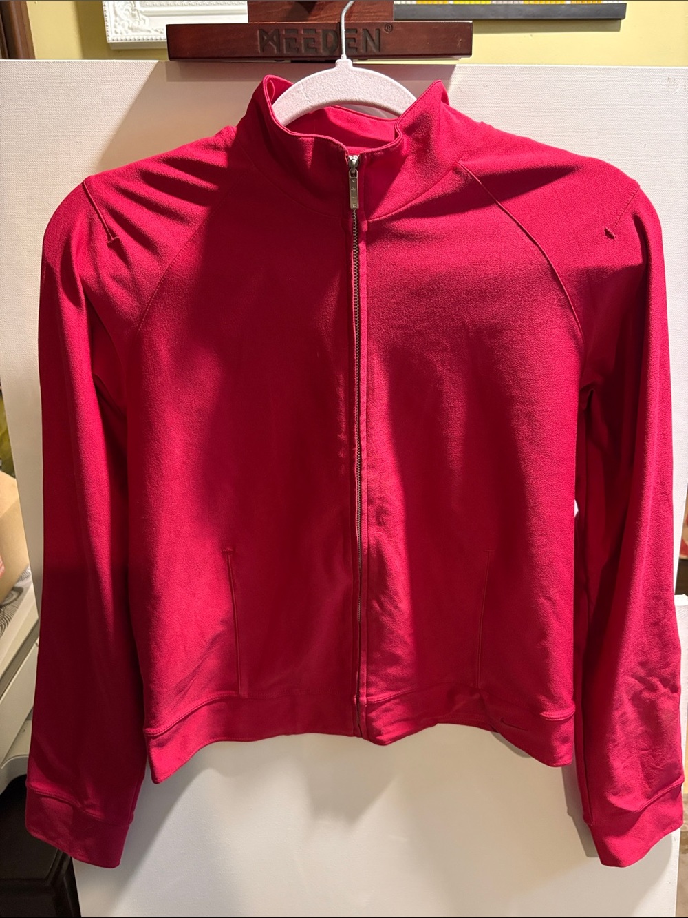 Nike Women's Bright Pink Full-Zip Bomber Jacket